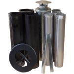 12" Universal Flue System with Solid Black Heat Shield