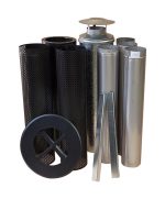 12" Universal Flue System with Solid Black Heat Shield