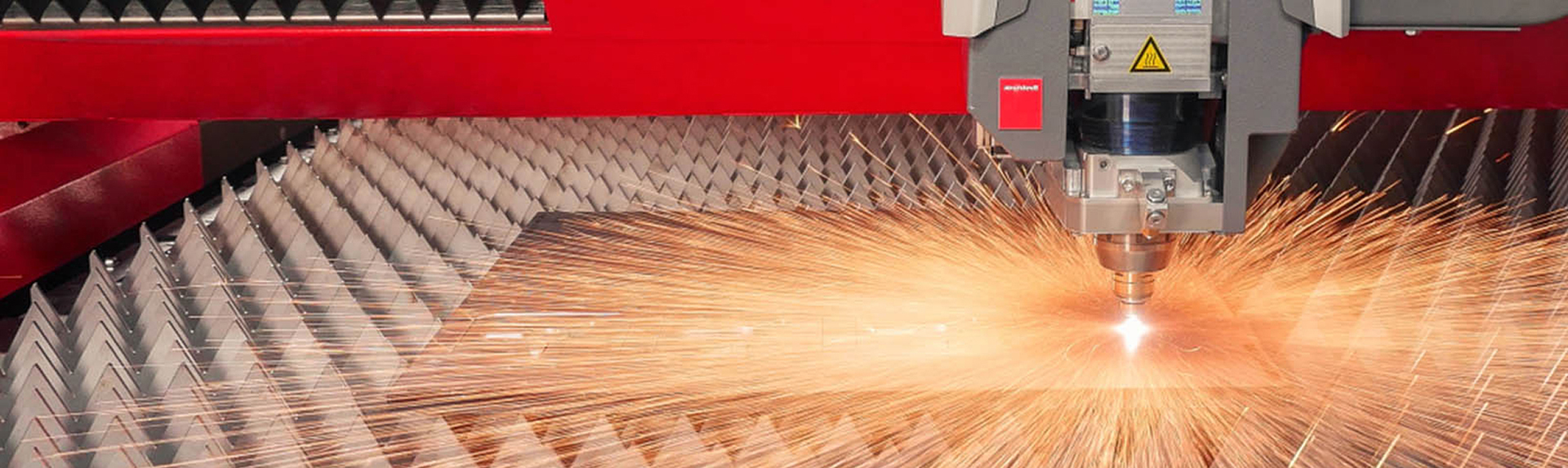 Precision laser cutting of steel sheet at Flomet's Melbourne facility