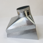 Rectangle to Round Adaptor Small- Custom size 4 inch to 6 inch Diameter