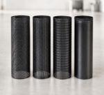 Decorative Shield Flue Pipe 8" - Solid Black 500mm length